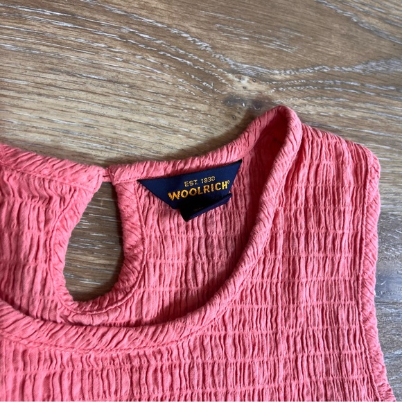Woolrich Womens Tank Top Pullover Lightweight Ribbed Peach Orange Size MED - Picture 3 of 6